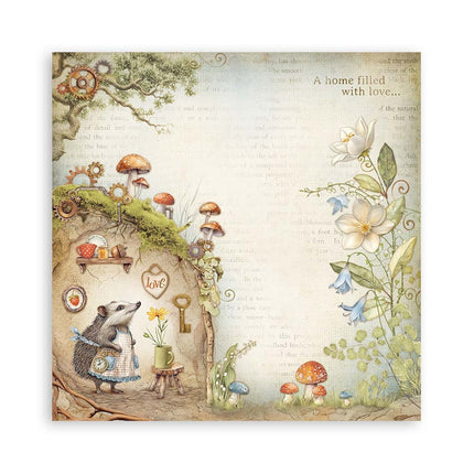 Papierblock 30,5x30,5 cm - 22 Blatt - Einseitig - Hidden Grove