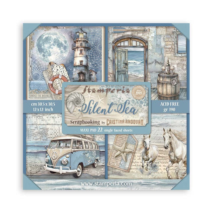 Papierblock 30,5x30,5 cm - 22 Blatt - Einseitig - Silent Sea