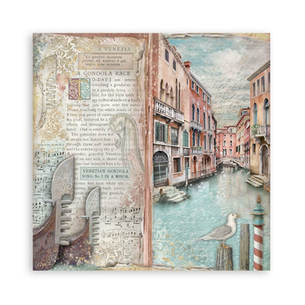 Papierblock 30,5x30,5 cm - 22 Blatt - Einseitig - Venice City of Art