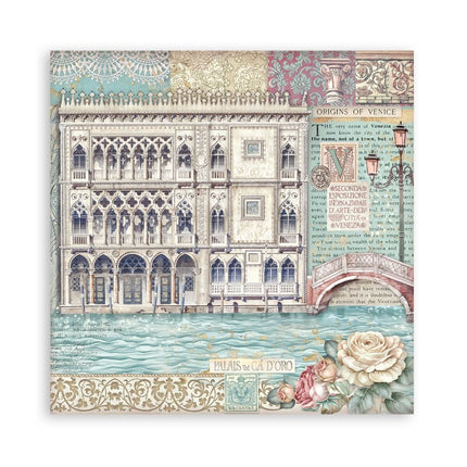 Papierblock 30,5x30,5 cm - 22 Blatt - Einseitig - Venice City of Art