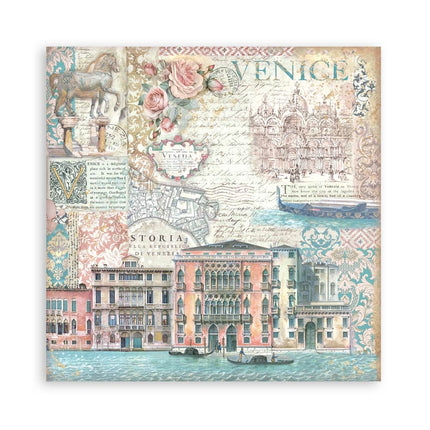 Papierblock 30,5x30,5 cm - 22 Blatt - Einseitig - Venice City of Art