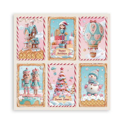 Papierblock 30,5x30,5 cm - 22 Blatt - Einseitig - Candy Christmas