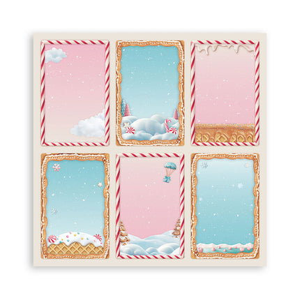 Papierblock 30,5x30,5 cm - 22 Blatt - Einseitig - Candy Christmas