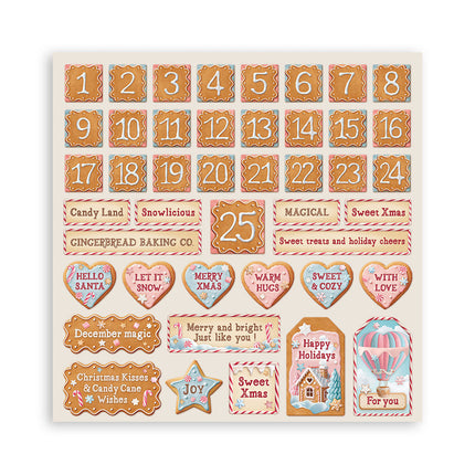 Papierblock 30,5x30,5 cm - 22 Blatt - Einseitig - Candy Christmas
