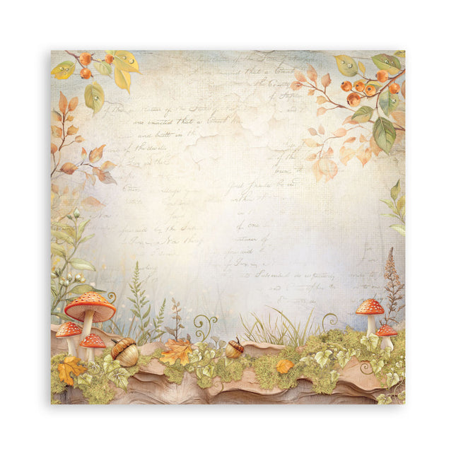 Papierblock 30,5x30,5 cm - 22 Blatt - Einseitig - Flüsternde Wälder