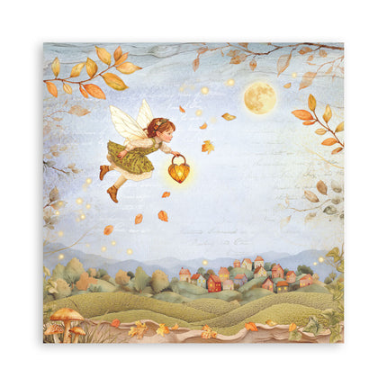 Papierblock 30,5x30,5 cm - 22 Blatt - Einseitig - Flüsternde Wälder