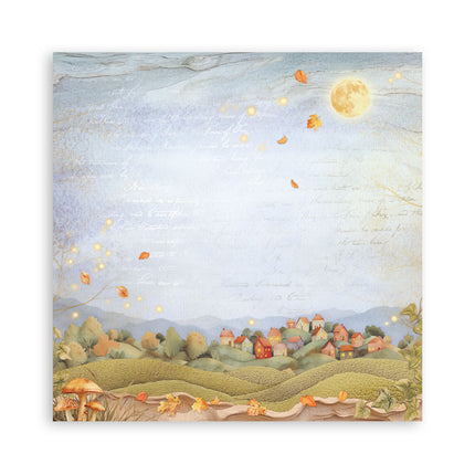 Papierblock 30,5x30,5 cm - 22 Blatt - Einseitig - Flüsternde Wälder