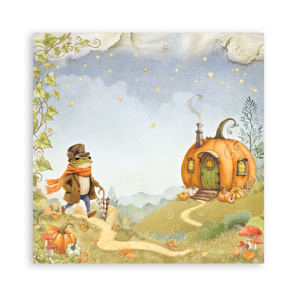 Papierblock 30,5x30,5 cm - 22 Blatt - Einseitig - Flüsternde Wälder