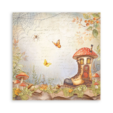 Papierblock 30,5x30,5 cm - 22 Blatt - Einseitig - Flüsternde Wälder