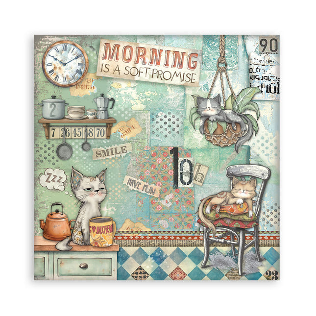 Papierblock 30,5x30,5 cm - 22 Blätter - Einseitig - Flauschige Freunde
