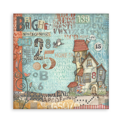Papierblock 30,5x30,5 cm - 22 Blätter - Einseitig - Flauschige Freunde