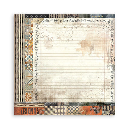 Papierblock 30,5x30,5 cm - 22 Blätter - Einseitig - Flauschige Freunde
