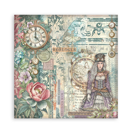Bedrucktes Scrapbooking-Pad für Kunst und Handwerk 22 Blatt cm 30,5x30,5 (12"x12") einseitig - Gardens of Time
