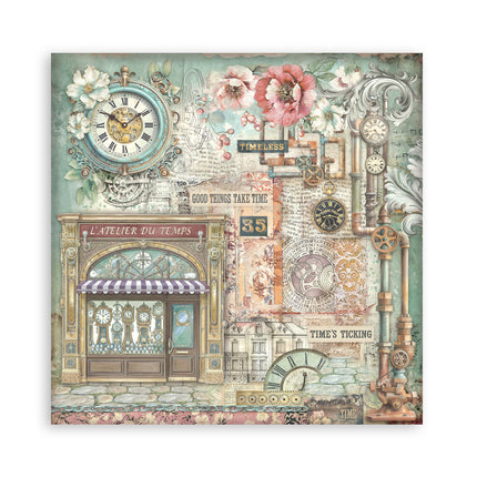 Bedrucktes Scrapbooking-Pad für Kunst und Handwerk 22 Blatt cm 30,5x30,5 (12"x12") einseitig - Gardens of Time