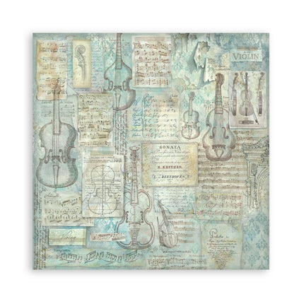 Scrapbooking-Druckblock für Kunst und Handwerk 22 Blatt cm 30,5x30,5 (12"x12") einseitig bedruckt - Symphony