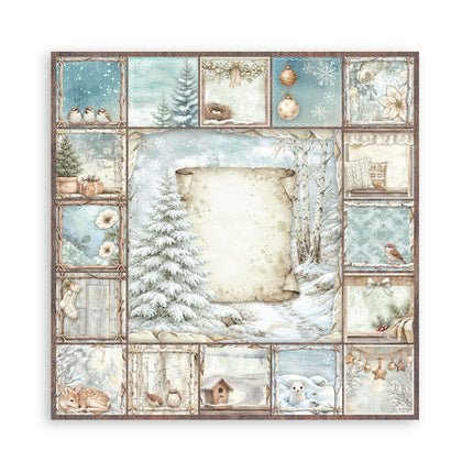 Scrapbooking Printed Pad for Art and Craft 22 sheets cm 30,5x30,5 (12"x12") Single face - White Christmas