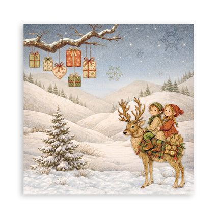 Scrapbooking Printed Pad for Art and Craft 22 sheets cm 30,5x30,5 (12"x12") Single face - Silent Night