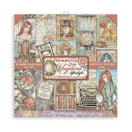 Scrapbooking Extra kleines Pad 10 Blätter cm 15,24x15,24 (6"x6") - Lady Vagabond Lifestyle