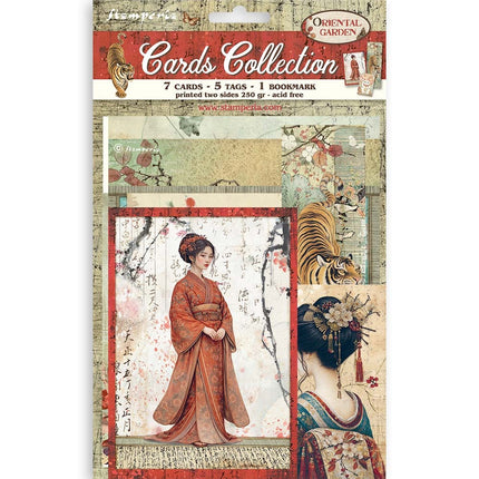 Bedruckte Art Karten Kollektion - Orientalischer Garten