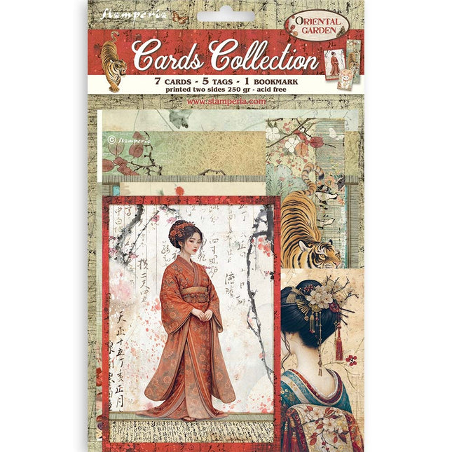Bedruckte Art Karten Kollektion - Orientalischer Garten