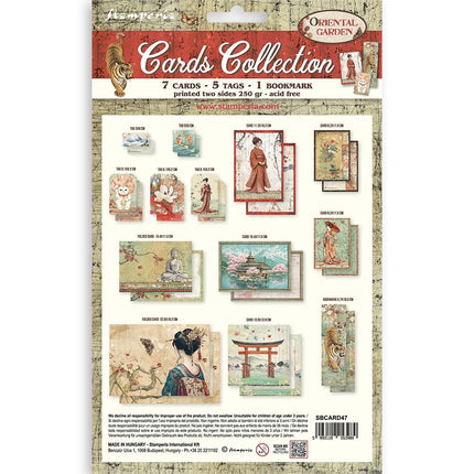 Bedruckte Art Karten Kollektion - Orientalischer Garten