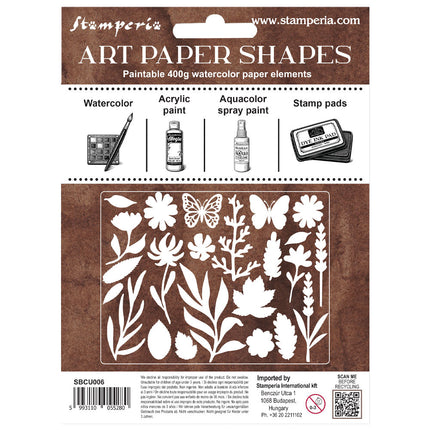 Art Paper Shapes laser cut - Flowers and Poems