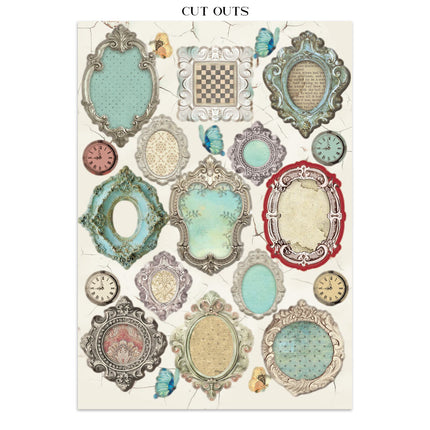 Junk Journal Aufkleber, Ausschneidebögen, Hintergründe - Alice zu Weihnachten