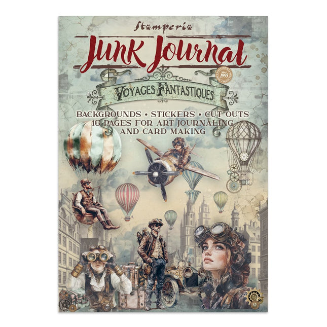 Junk Journal Aufkleber, Ausschnitte, Hintergründe - Fantastische Reisen