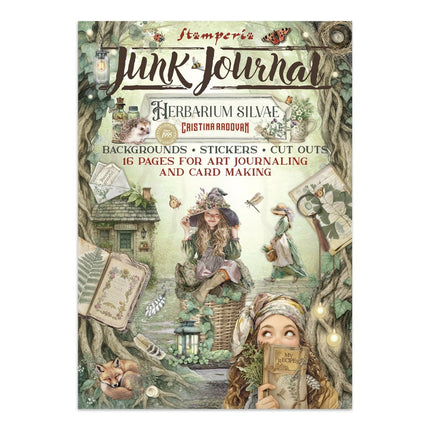 Junk Journal Sticker, Ausschnitte, Hintergründe - Herbarium Silvae