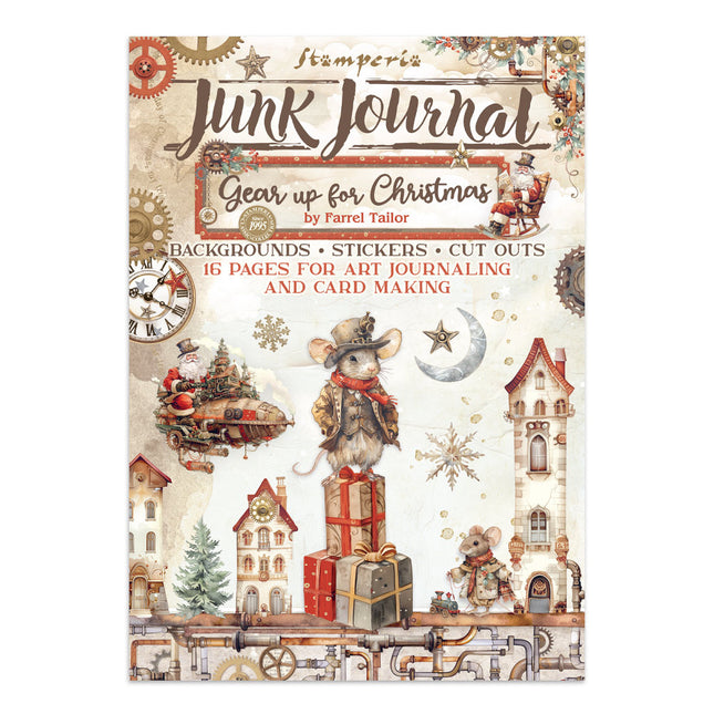 Junk Journal Sticker, Ausschnitte, Hintergründe - Gear up for Christmas