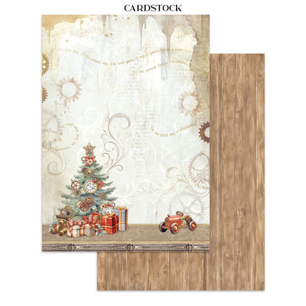 Junk Journal Sticker, Ausschnitte, Hintergründe - Gear up for Christmas