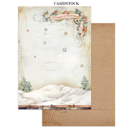 Junk Journal Sticker, Ausschnitte, Hintergründe - Gear up for Christmas