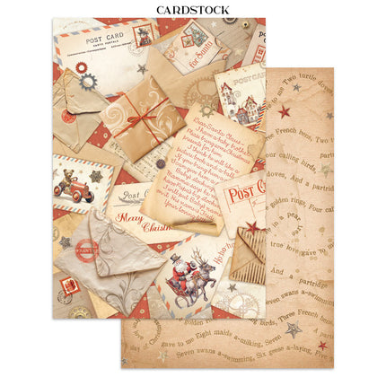 Junk Journal Sticker, Ausschnitte, Hintergründe - Gear up for Christmas