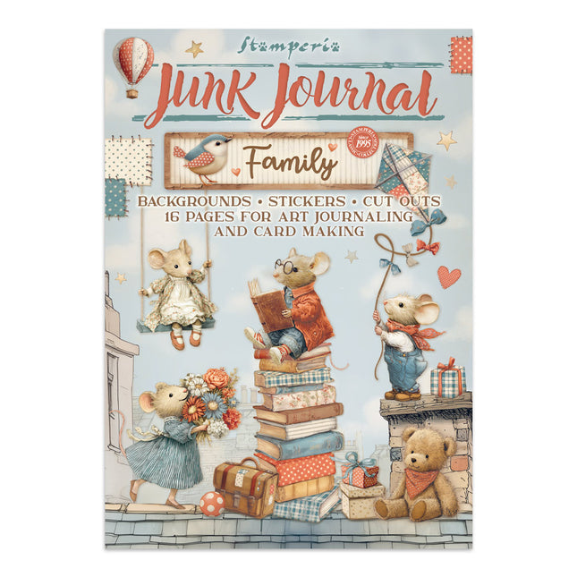 Junk Journal Sticker, Ausschnitte, Hintergründe - Familie  