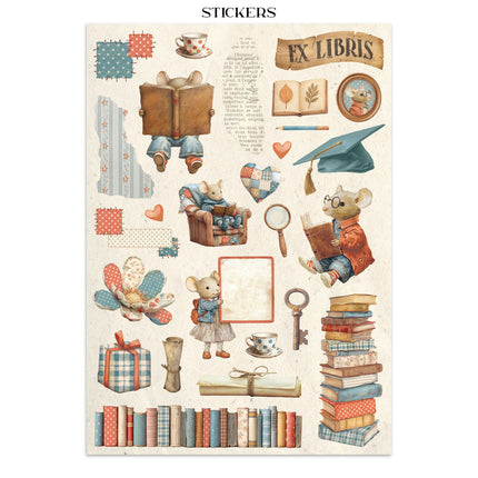 Junk Journal Sticker, Ausschnitte, Hintergründe - Familie  