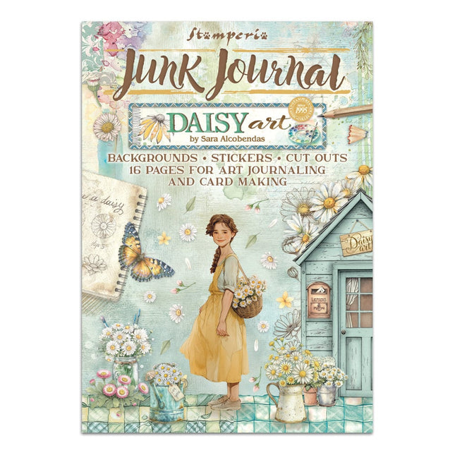 Junk Journal Aufkleber, Ausschnitte, Hintergründe - Daisy Art