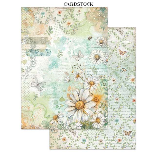 Junk Journal Aufkleber, Ausschnitte, Hintergründe - Daisy Art