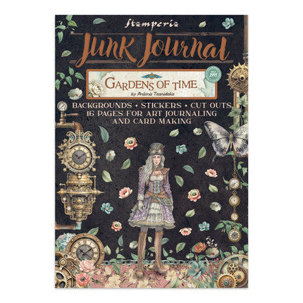 Bedrucktes Art Junk Journal: Sticker, Ausschnitte, Hintergründe für Kunst und Handwerk - Gärten der Zeit
