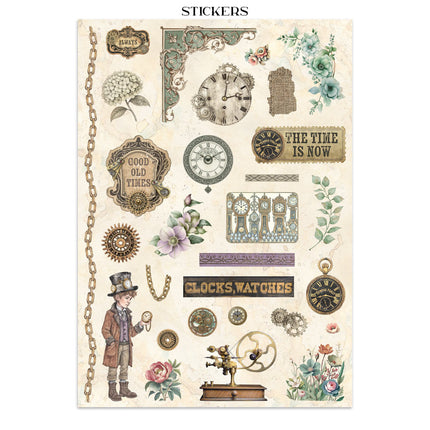 Bedrucktes Art Junk Journal: Sticker, Ausschnitte, Hintergründe für Kunst und Handwerk - Gärten der Zeit