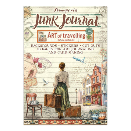 Junk Journal Aufkleber, Ausschneidebögen, Hintergründe - Art of Travelling