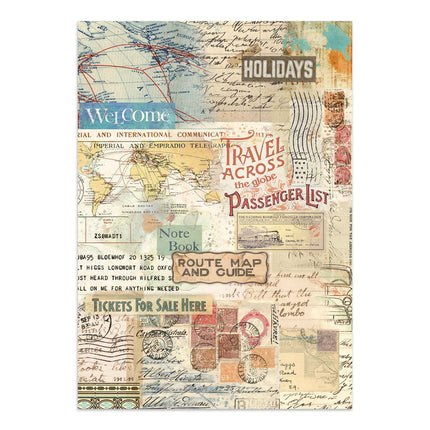 Junk Journal Aufkleber, Ausschneidebögen, Hintergründe - Art of Travelling