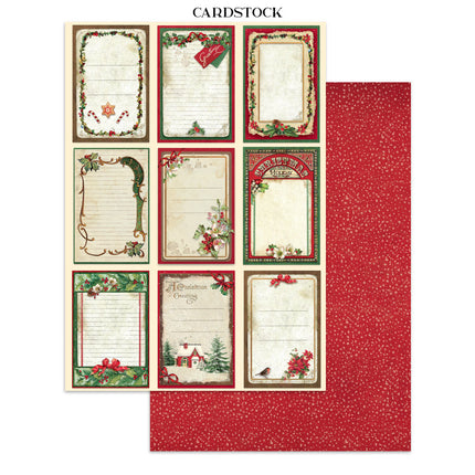 Printed Art Junk journal: stickers, cut-outs, backgrounds for Art and Craft - Classic Christmas