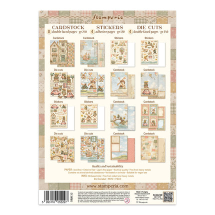 Printed Art Junk journal: stickers, cut-outs, backgrounds for Art and Craft - Cozy Family