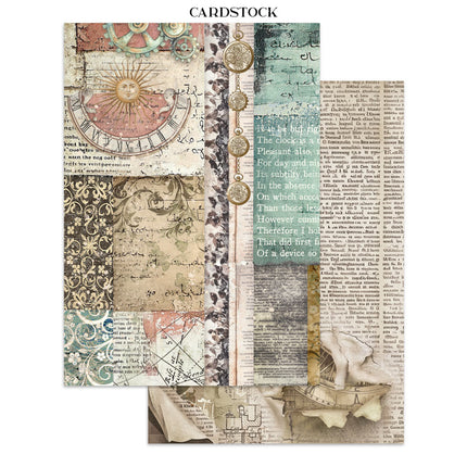 Bedruckte Art Junk Journal Fokus-Punkte für Kunst und Handwerk A5 - Gärten der Zeit