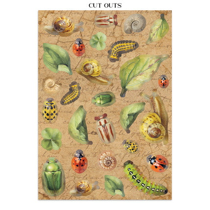 Bedrucktes Art Junk Journal Fokus-Punkte für Kunst und Basteln A5 - Rundum