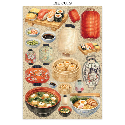 Bedruckte Art Junk Journal Fokus-Punkte für Kunst und Handwerk A5 - Orientalischer Garten