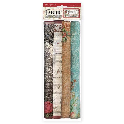Packung 4 Stoffbögen cm 30x30 - Desire
