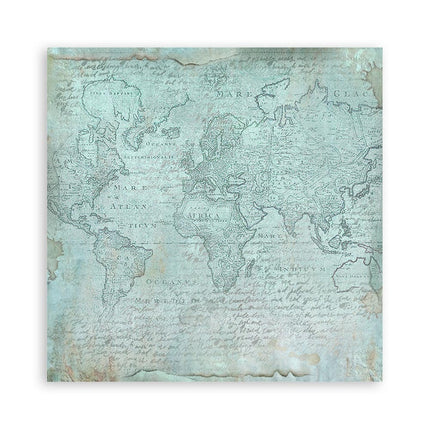 Packung 4 Stoffblätter 30x30 cm - Around the world