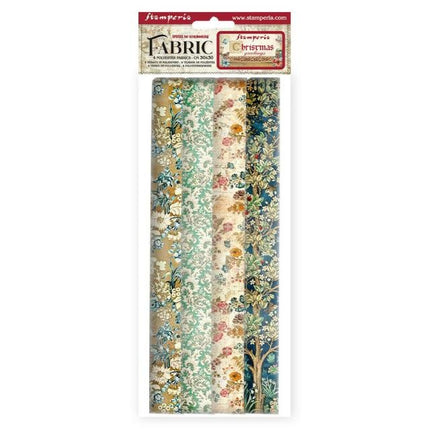 Packung 4 Blätter Stoff cm 30x30 - Weihnachtsgrüße