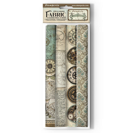 Pack 4 Stoffblätter cm 30x30 - Voyages Fantastiques